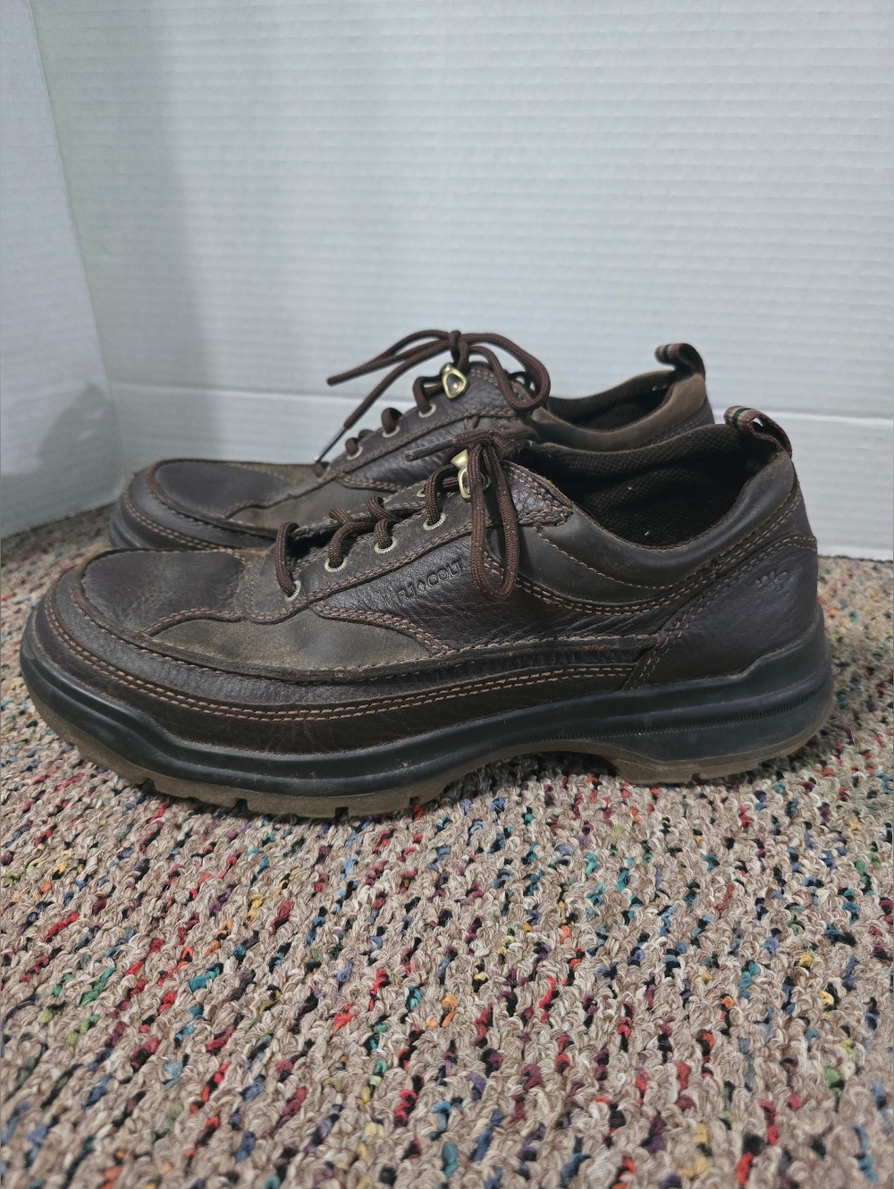 Real RJ Colt Waterproof Brown Leather Work Shoes Men's 11 M Allan 24196 Oxfords